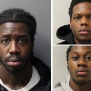 Nathan Mohalland (Left), Justin Popoola (Top right) and Daniel Boakye (Bottom right) were among the four jailed