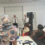 Met Commissioner Sir Mark Rowley and Detective Chief Superintendent James Conway answering questions in Hackney