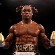 Anthony Yarde celebrates beating Jorge Silva in a light-heavyweight bout at the OVO Arena Wembley. Image: PA