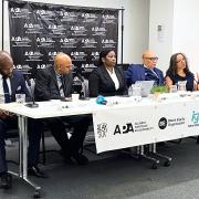 A press conference was held at the IDPAD Centre after a Hackney teenager was allegedly hit with a police van and held at gunpoint because he was playing with a water pistol