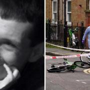 Michael Murphy (left) has been named as the victim of a fatal stabbing in Cranwood Street (right)