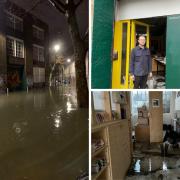 Simone Goode's shop, London Centre for Book Arts, was badly affected by flooding