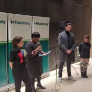 Hackney by-election candidates at the declaration. The election count took place overnight after voters went to the polls yesterday (January 18)