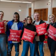 The pop group joined CPR training with pupils from Clapton Girls' Academy