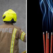 Firefighters have warned of the dangers of leaving incense sticks unattended