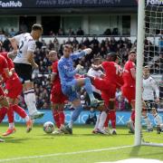 Kane Wilson puts Derby County in front against Leyton Orient. Picture: IAN HODGSON/PA