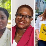 From left to right: Antoinette Fernandez – Green Party; Jasmine Martins – Labour Party; Thrusie Maurseth-Cahill – Liberal Democrats. Tareke Gregg is also standing at the election as the Conservative Party  candidate.