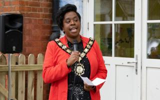 Cllr Sabrina Francis, Mayor of Camden, at the opening of Rhyl Community Primary School