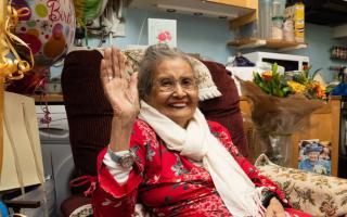 Mavis Jackson on her 100th birthday in 2018. Picture: siorna photo