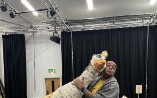 Ruth Lynch is making her professional debut as Priscilla the Goose, alongside Dame Clive Rowe, who is playing Mother Goose
