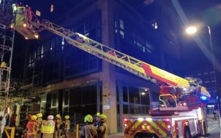 The fire broke out at the block in Dalston on Saturday (October 14)