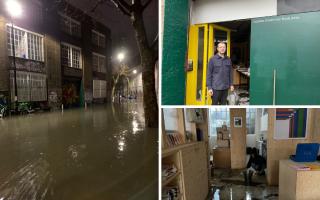 Simone Goode's shop, London Centre for Book Arts, was badly affected by flooding